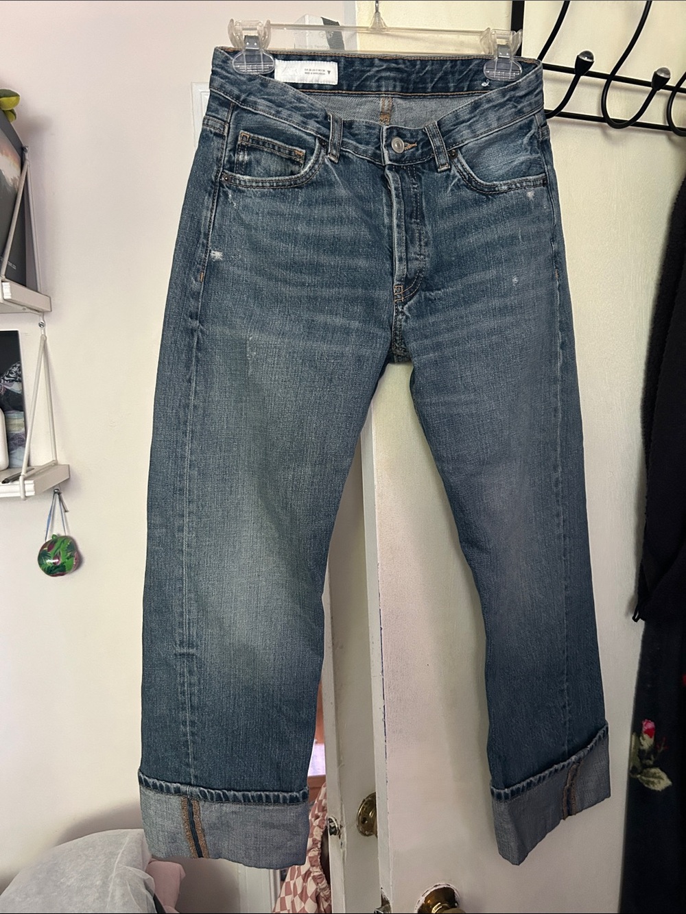 NWOT Zara Crop Cuffed Straight Jeans Suze 2